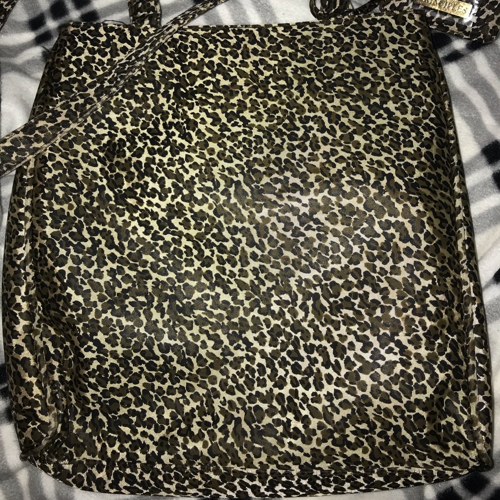 Cheetah print Principles tote bag